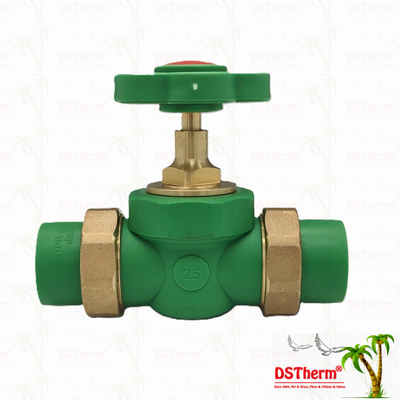 PPR Double Union Ball Valve Exposé Installation Résistant à la corrosion Taille personnalisée