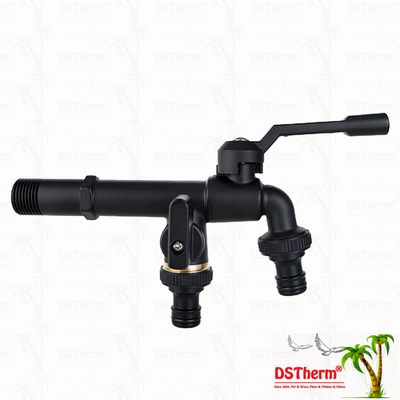 Faucets de cuivre à double sortie en cuivre à longue traction