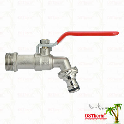 Robinet à boisseau sphérique polyvalent de taille moyenne avec poignée DACROMET ANTI-ROUILLE, robinet d'eau 1/2